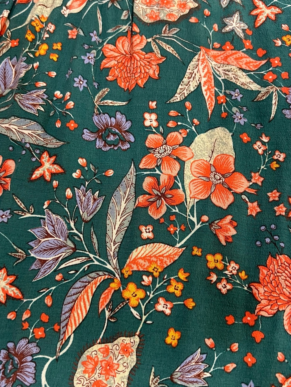 Anthropologie Teal Floral-Trim Blouse Sleeveless Women's Dress size XS - Picture 6 of 10